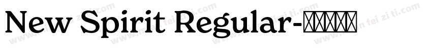 New Spirit Regular字体转换